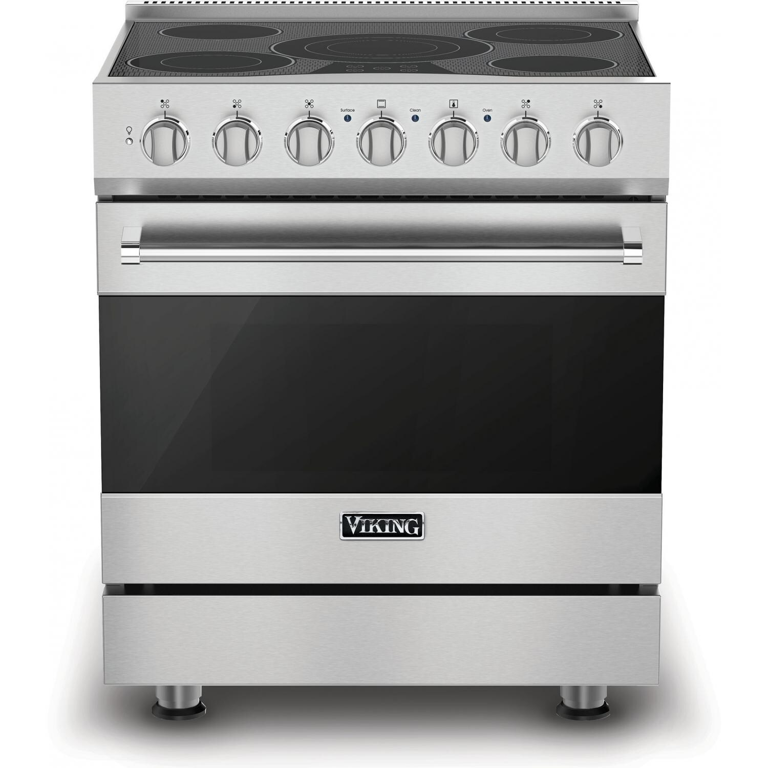 Viking 3 Series 30-Inch 5-Burner Self-Cleaning Freestanding Electric Range - Stainless Steel - RVER33015BSS