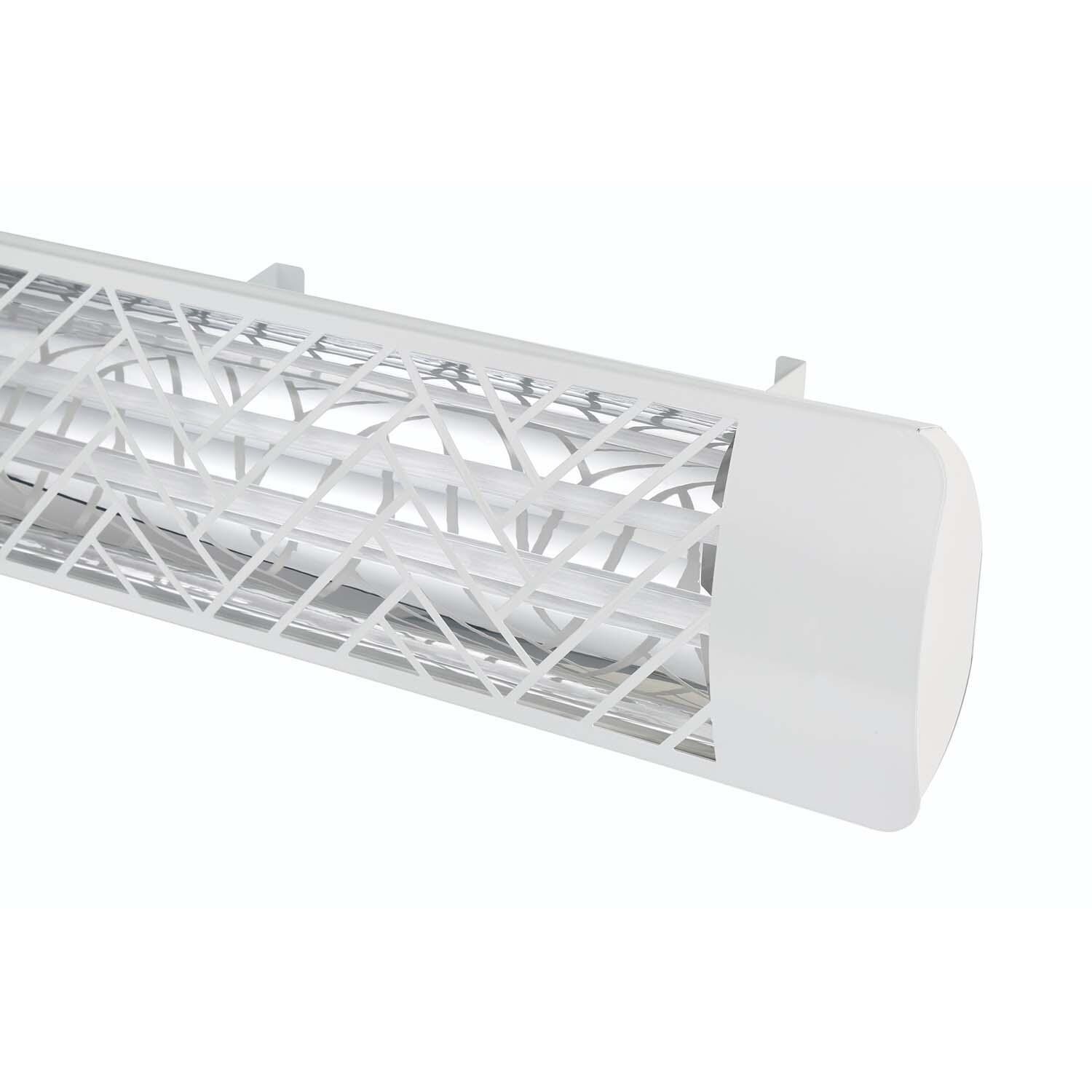 Eurofase EF40240W1 Cheveron Series 39-Inch 4000 Watt Dual Element 240V Electric Infrared Patio Heater - White - Decor Plate - Detail thumbnail