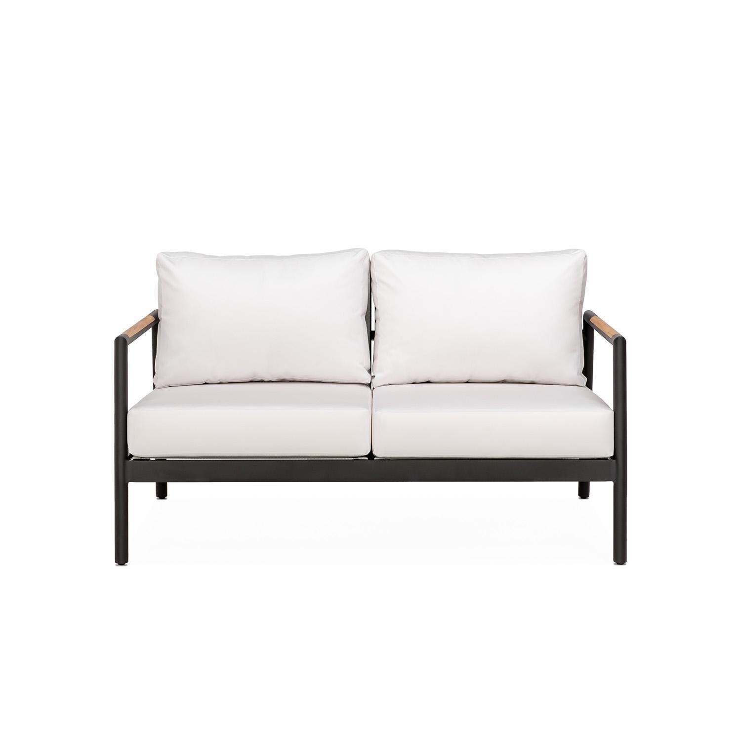 Paros Loveseat in Natural By Teak + Table