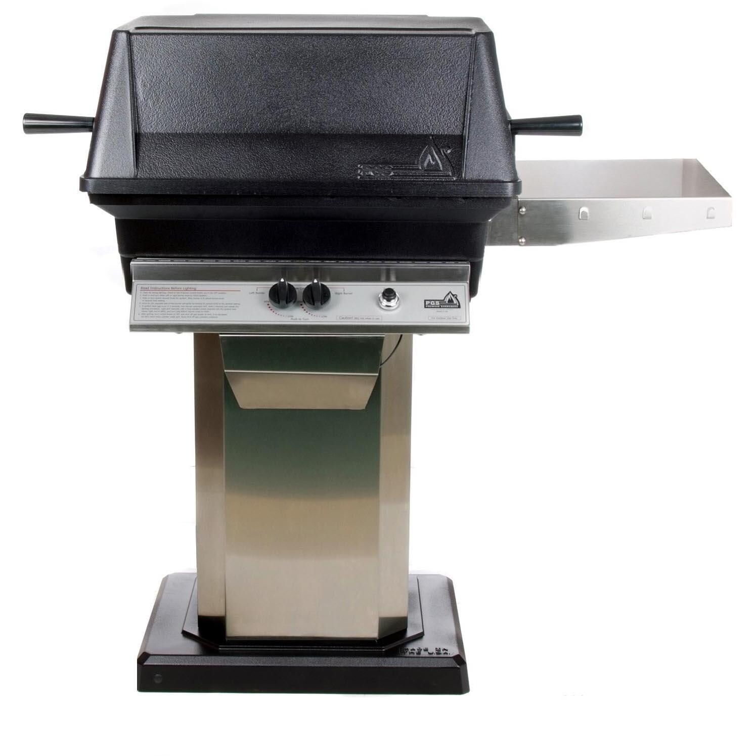 PGS A30 Cast Aluminum Propane Gas Grill On Stainless Steel Patio Base