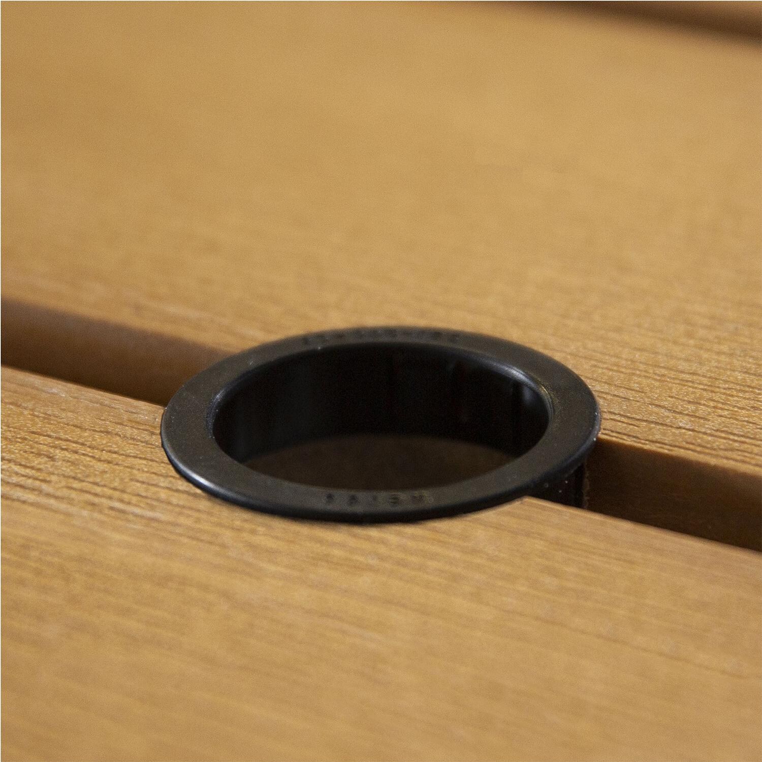 Lakeview Ledgefield Commercial Grade National Picnic Table - Saddle - Umbrella Hole thumbnail