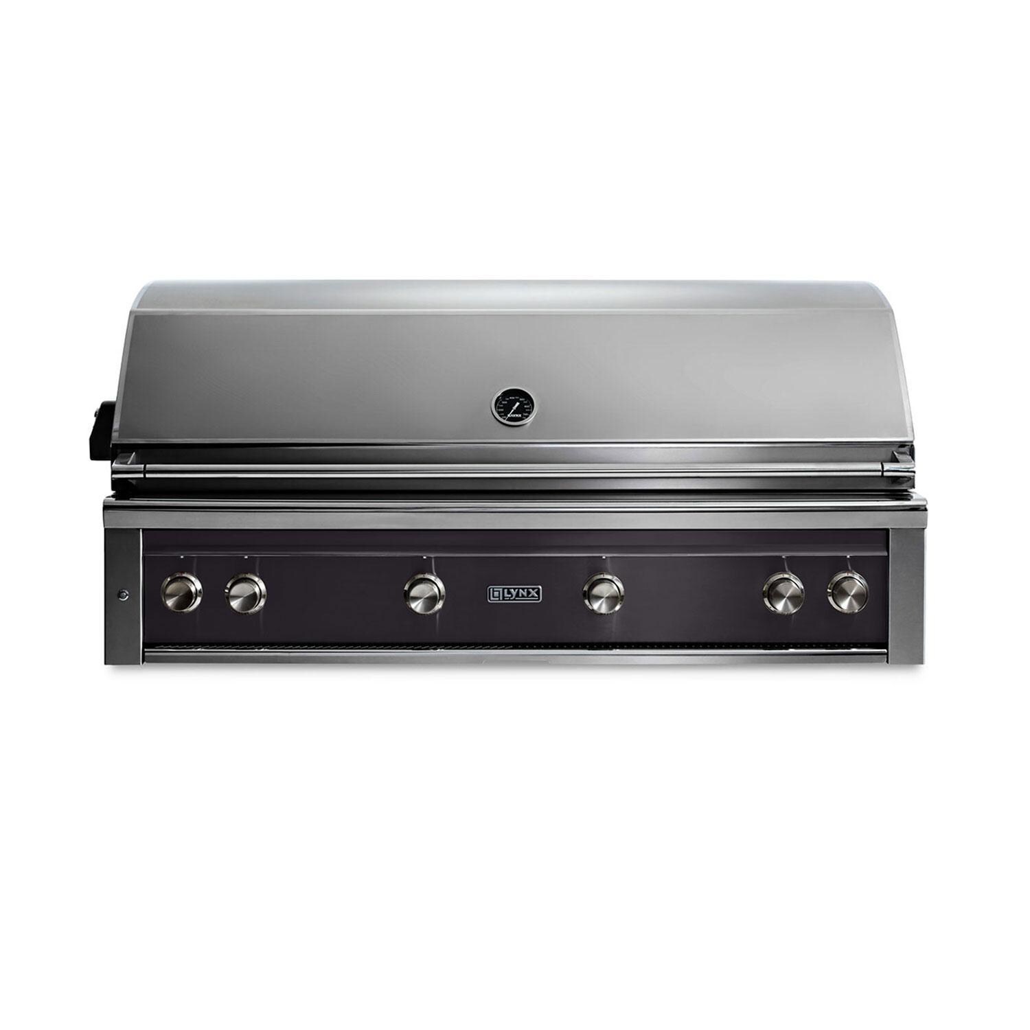 Lynx Professional 54 Inch Built-In Natural Gas Grill w/ One Infrared Trident Burner & Rotisserie in Obsidian - L54TR-OBNG