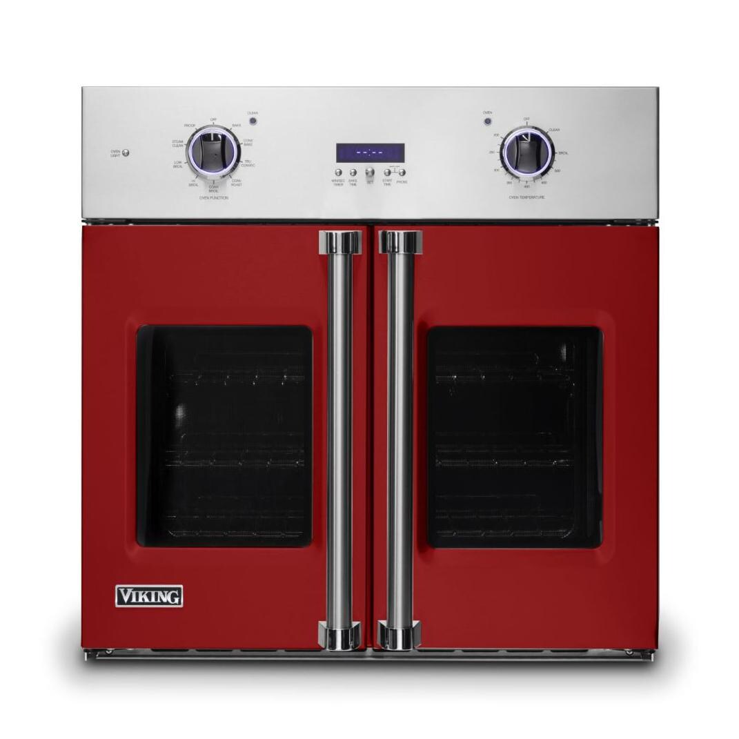 Viking Professional 7 Series 30-Inch Built-In Electric French Door Convection Oven - Apple Red - VSOF7301AR