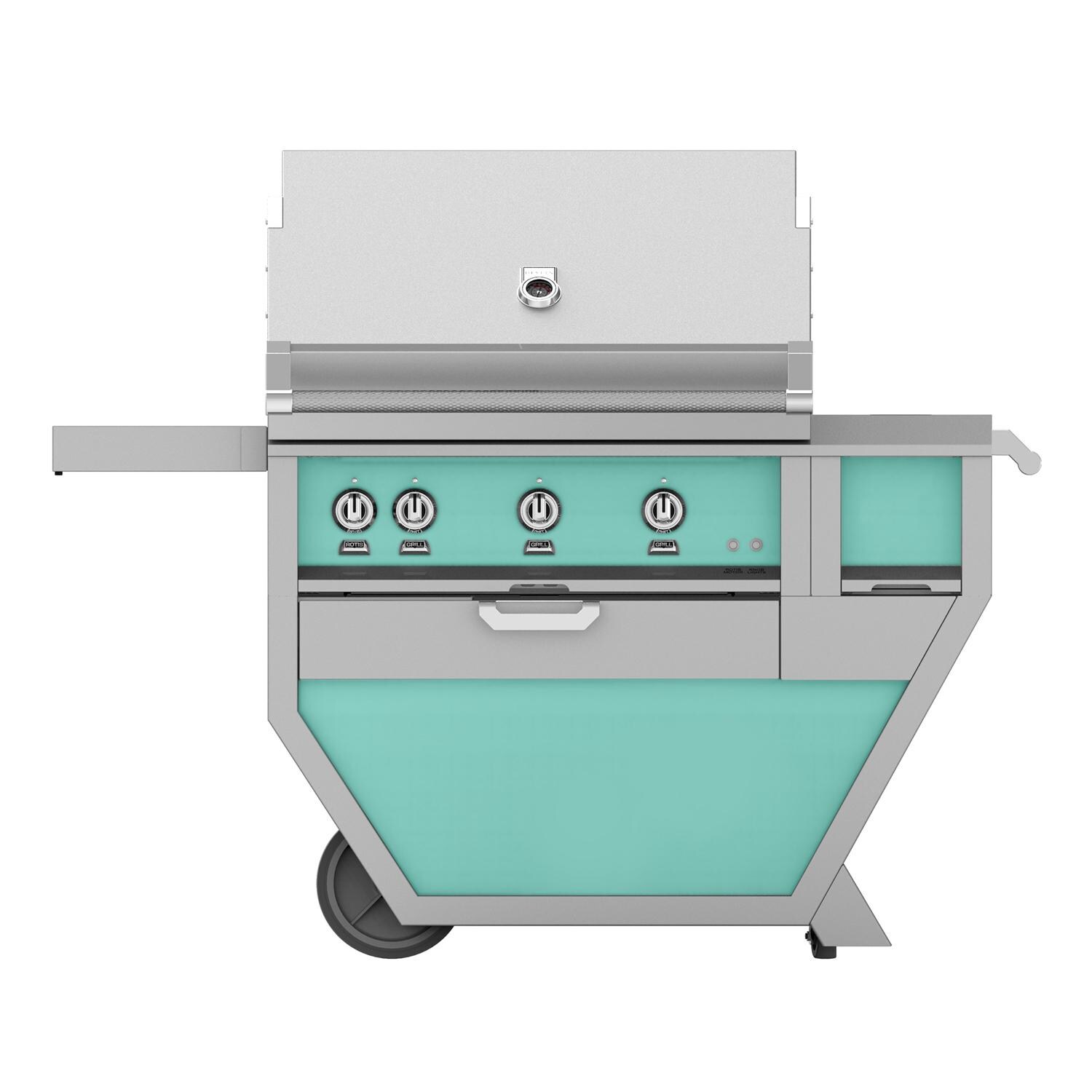 Hestan Deluxe 36-Inch Natural Gas Grill W/ Sear Burner, Rotisserie, Worktop & Storage Drawer - Bora Bora - GMBR36CX-NG-TQ