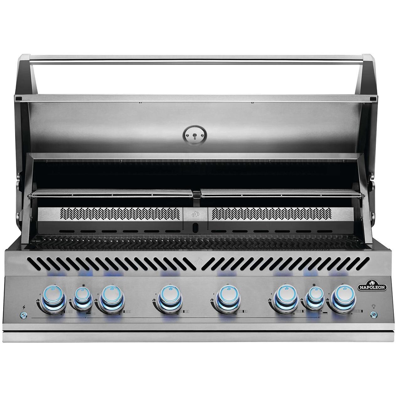 Napoleon BIG44RBNSS Built-In 700 Series 44-Inch Natural Gas Grill with Infrared Rear Burner & Rotisserie Kit - Open thumbnail