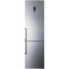 Summit 24-Inch 13.3 Cu. Ft. Freestanding Right Hinge Bottom Freezer Refrigerator - Stainless Steel / Platinum Cabinet - FFBF191SS image