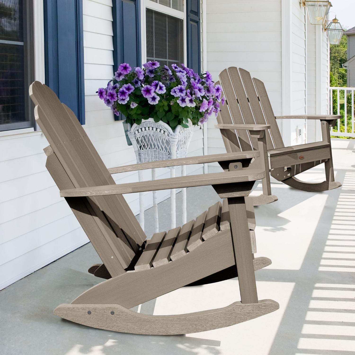Lakeview Paradise Key Adirondack Rocking Chair - Woodland Brown