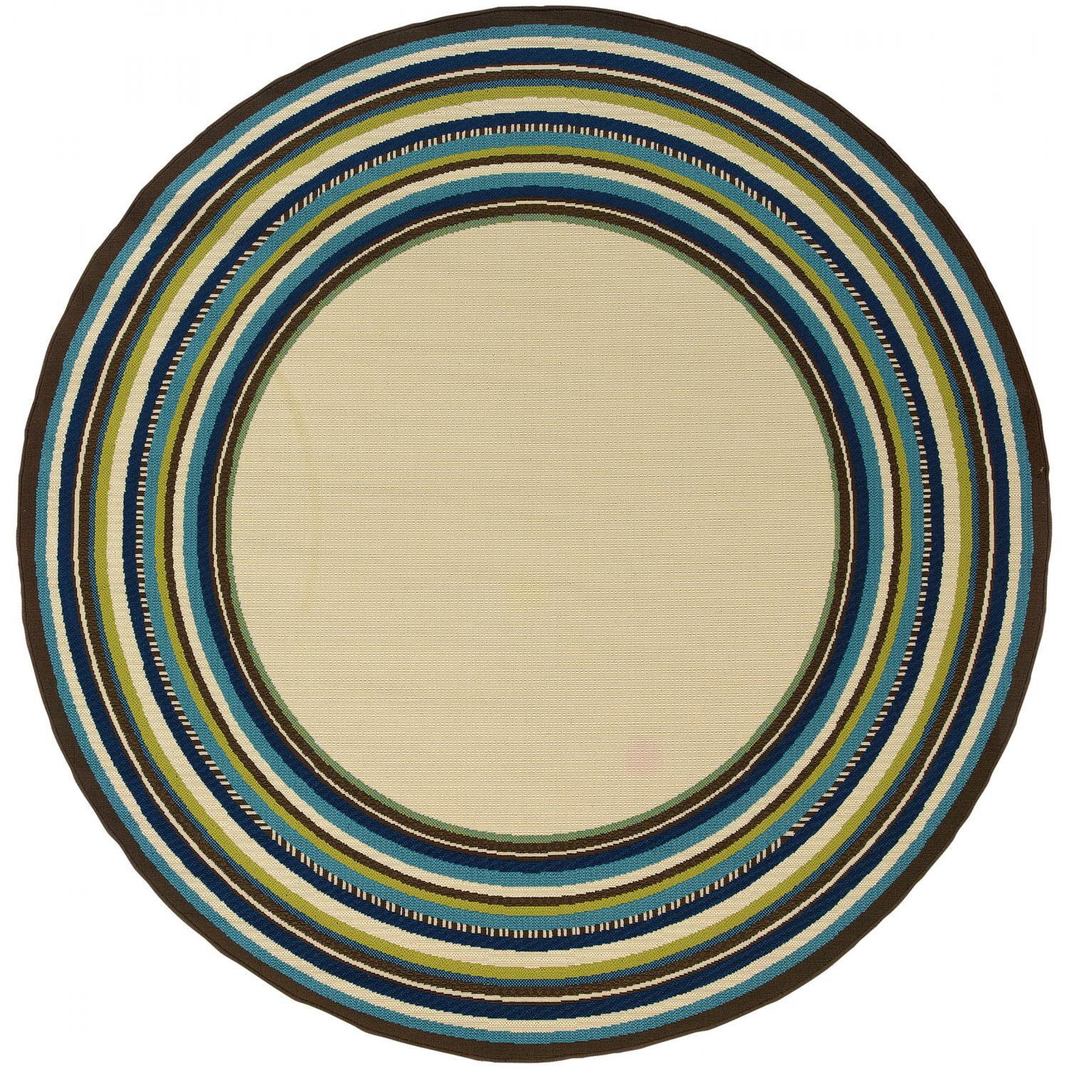 Oriental Weavers Caspian 7.10 Ft. Round Indoor/Outdoor Rug - 1003X thumbnail