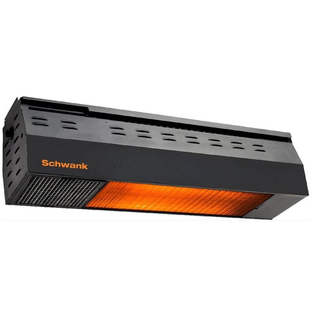 Amantii MO-2150-NG bistroSchwank 2150 44 Inch Marine Grade Steel 50,000 BTUs Natural Gas Patio Heater in Black - Angled - White Background thumbnail