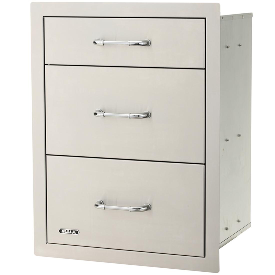 Bull 21-Inch Stainless Steel Triple Access Drawer - 58110