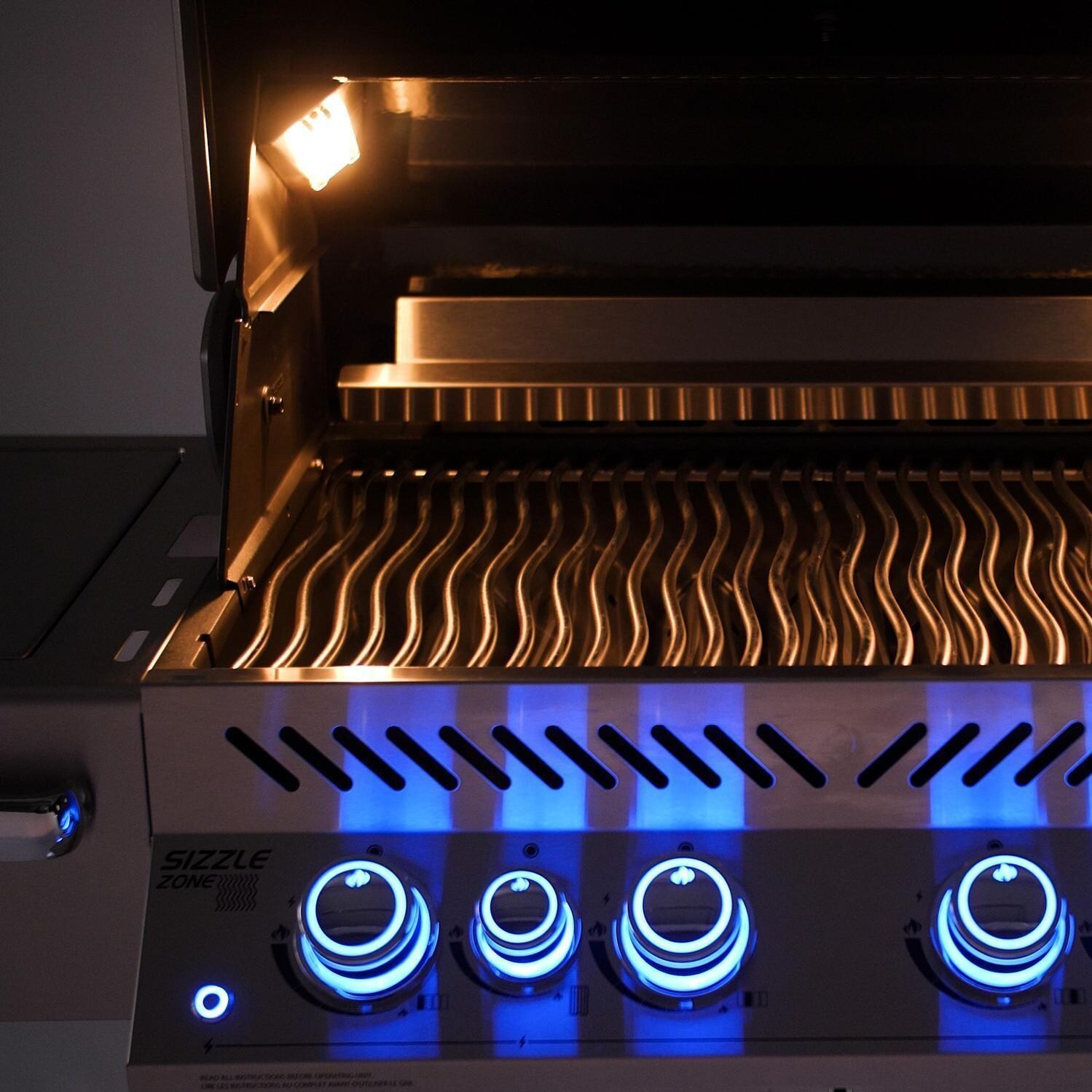 Napoleon PRO500RSIBNSS-3 Prestige PRO 500 Natural Gas Grill with Infrared Rear Burner and Infrared Side Burners (2019) - Grill Interior Lighting - Detail thumbnail