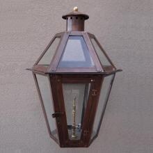 Regency GL23 Poydras Propane Gas Light With Open Flame Burner And Manual Ignition On Gooseneck Mount image