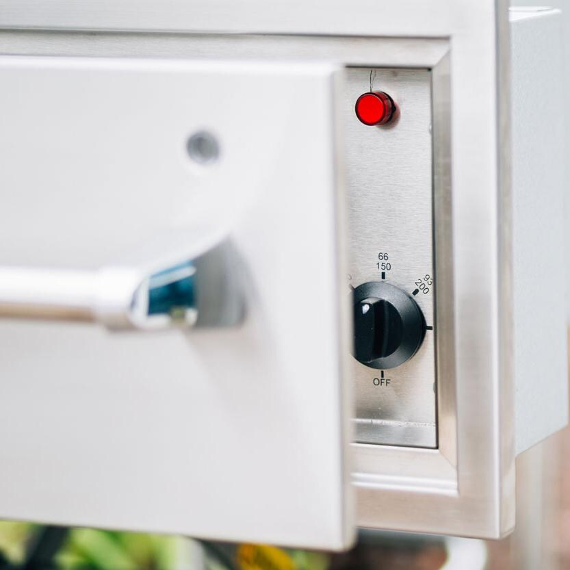 Summerset 36-Inch Built-In 120V Electric Outdoor Warming Drawer - Recessed Temperature Control Panel thumbnail