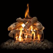 Grand Canyon 18-Inch Arizona Weathered Oak Vented Natural Gas Log Set W/ 2BRN Burner - Match Light image