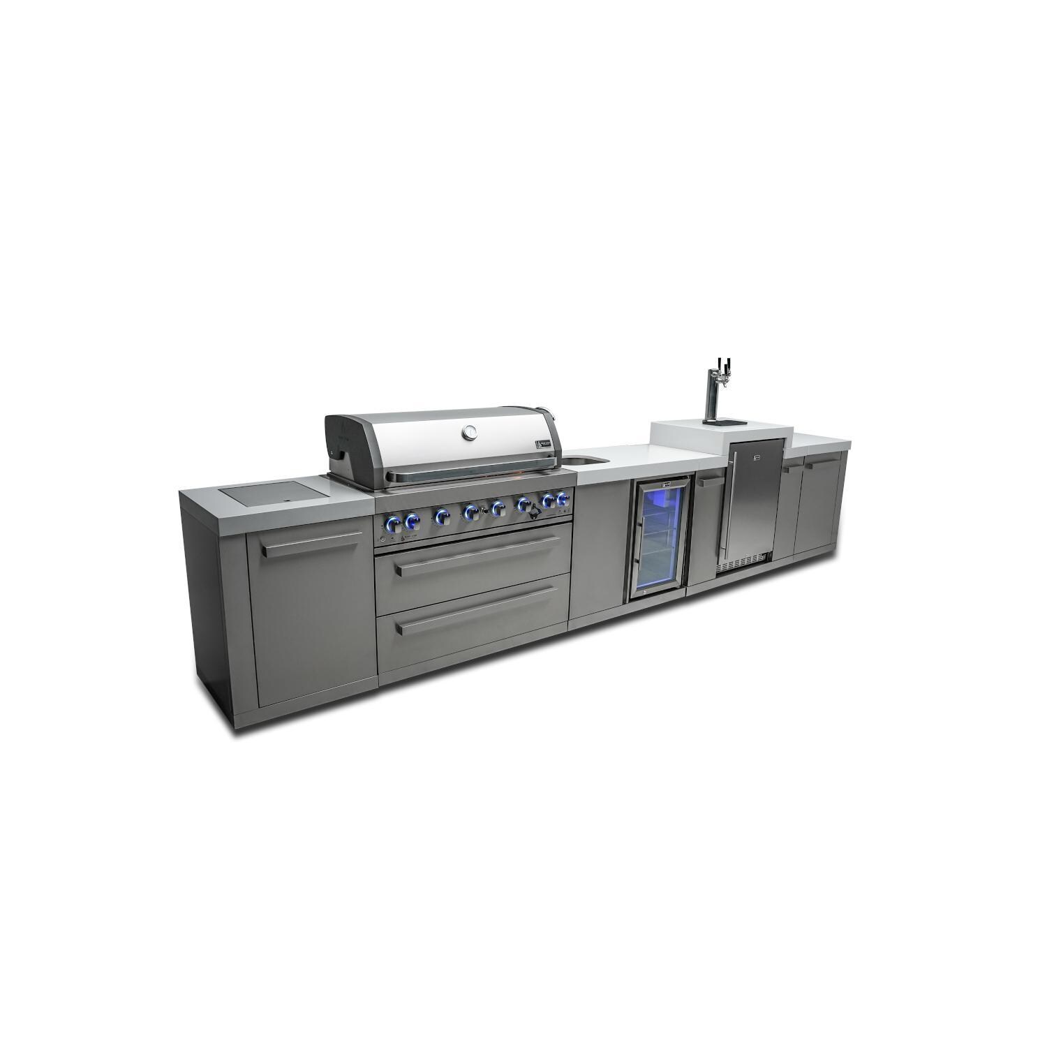 Mont Alpi 805 Natural Gas Island w/ Kegerator & Beverage Center ( Ships Propane w/ Conversion Kit) - Island - White Background thumbnail