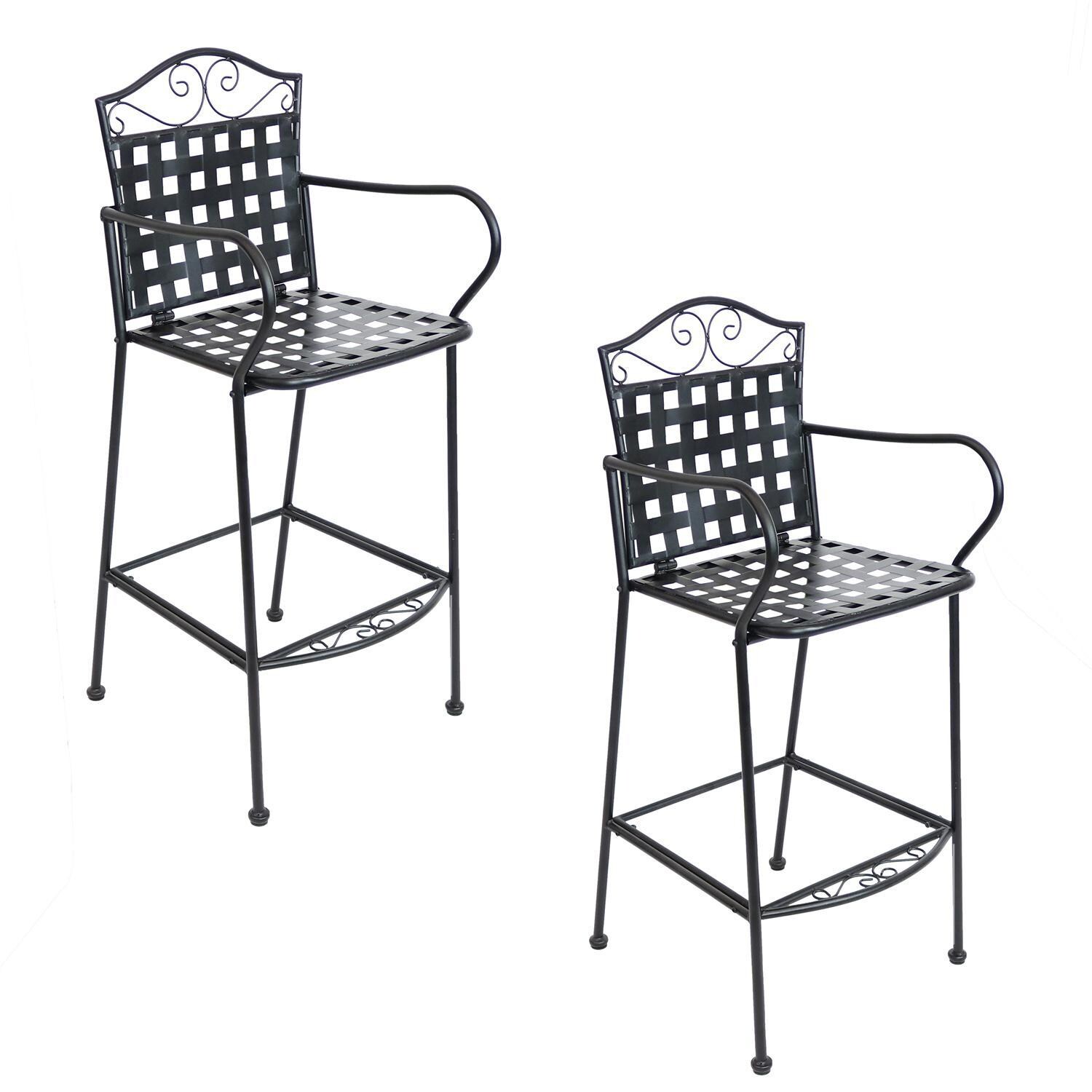 Ultimate Patio Wrought Iron Patio Bar Chair - Full Set thumbnail
