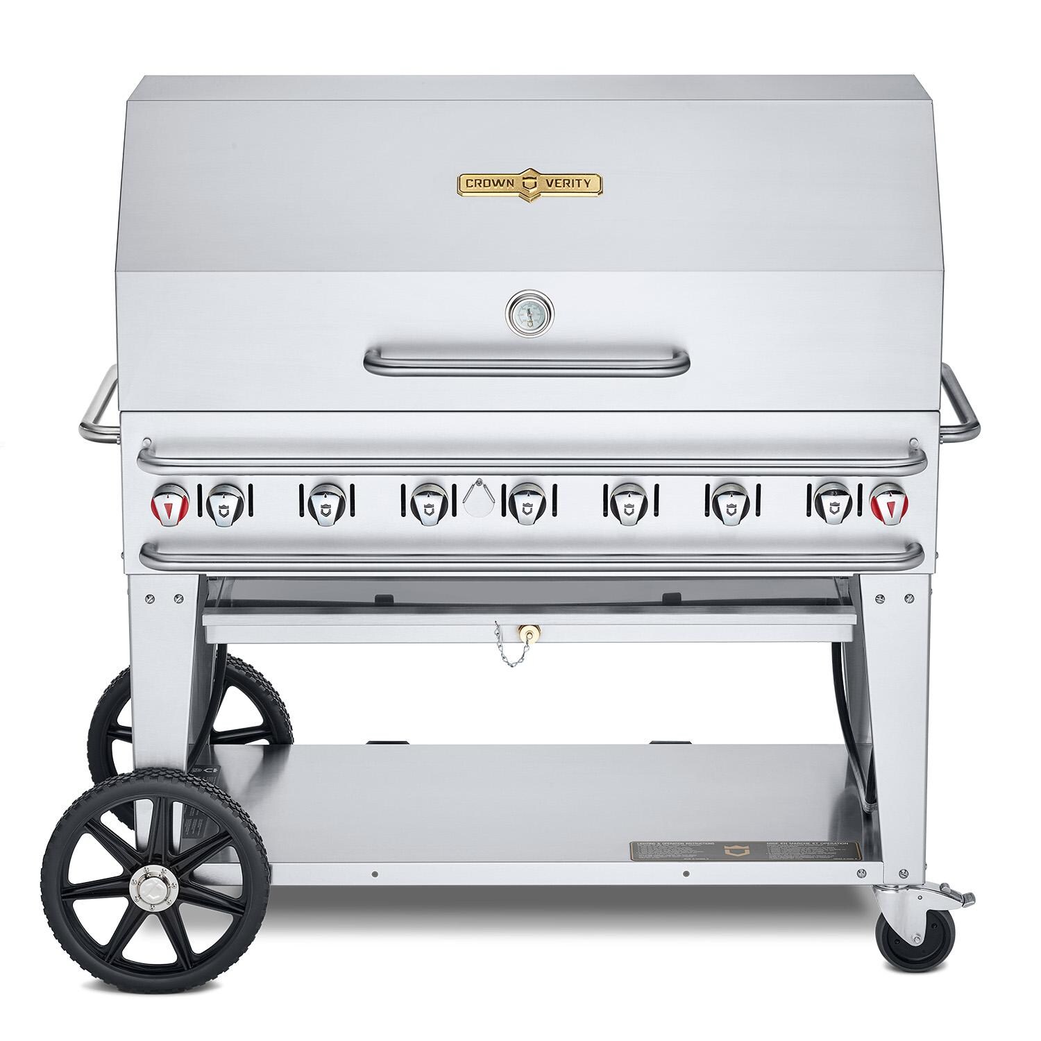 Crown Verity 48-Inch Single Inlet (Bulk Tanks Only) Rental Propane Grill Dome Package - CV-RCB-48RDP-SI-BULK