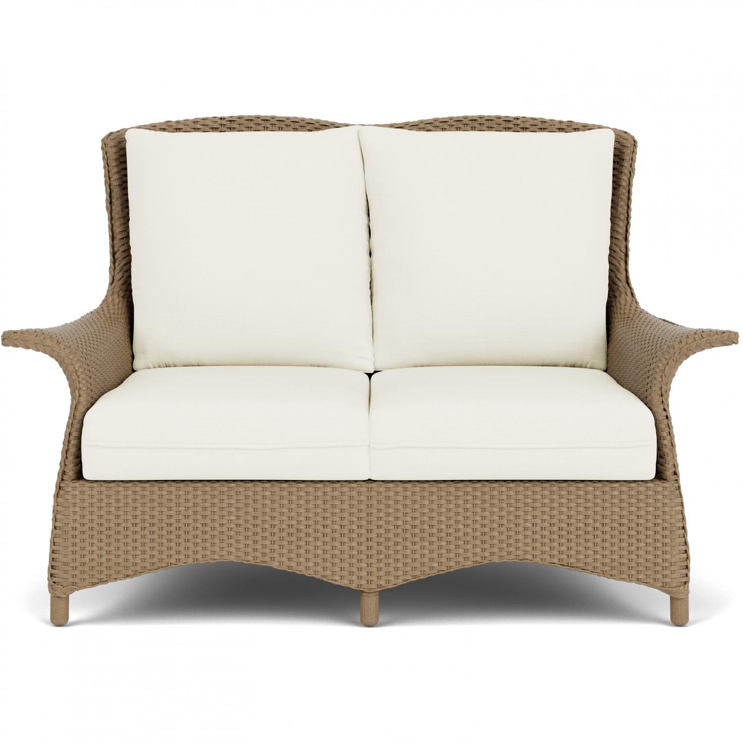 Lloyd Flanders Mandalay Loveseat in Fawn Finish with Sailcloth Salt fabric thumbnail