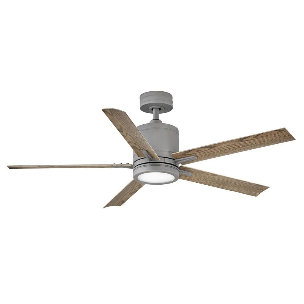Hinkley Lighting Vail 52 Inch Indoor / Outdoor Ceiling Fan W/ LED Lighting - Graphite - 902152FGT-LWD