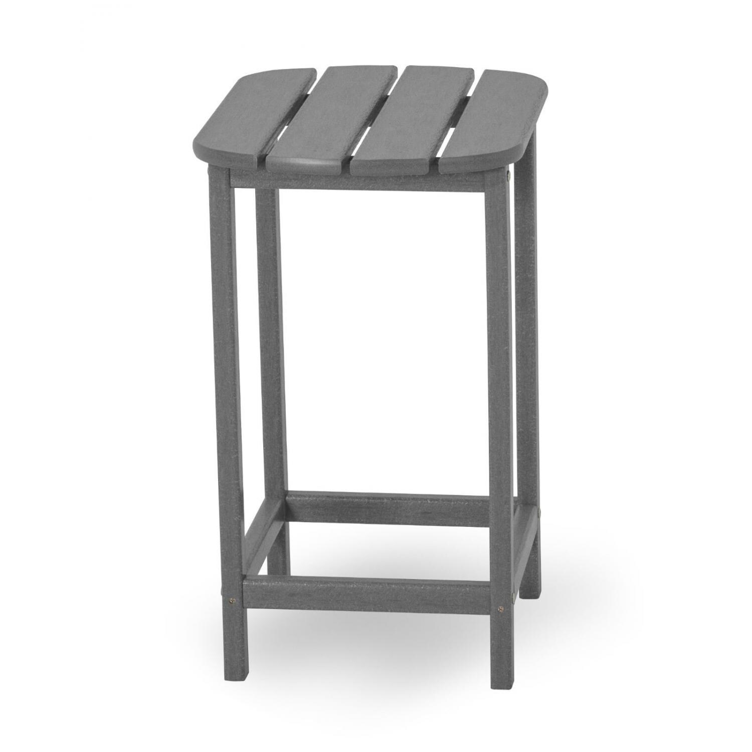 POLYWOOD South Beach Patio Counter Height Side Table - 19 x 15 Inches - Slate Gray thumbnail