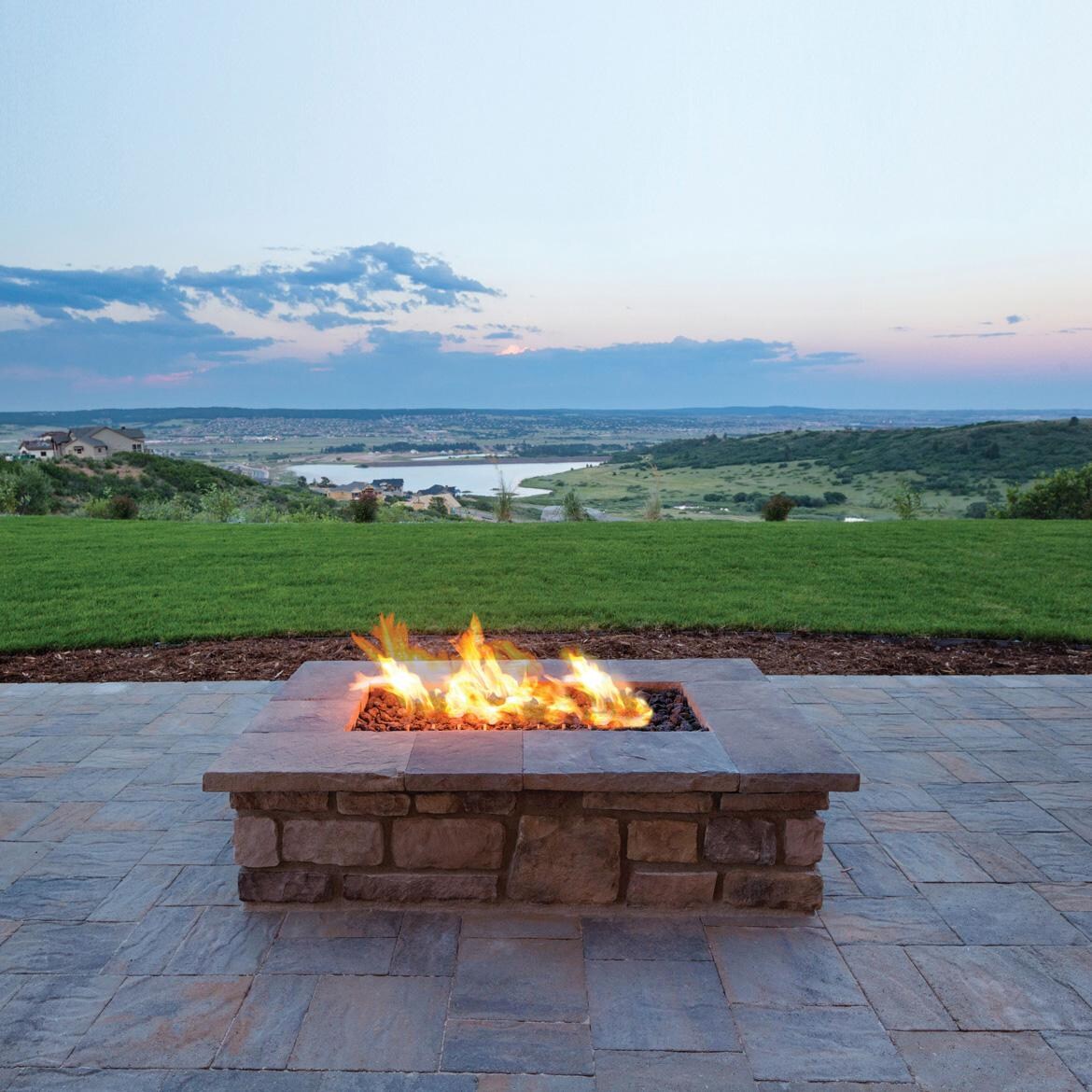 Warming Trends FS6060LP Square 60 Inch Liquid Propane Ready To Finish Fire Pit Kit - Ready-to-Finish Rectangle Shape Shown thumbnail