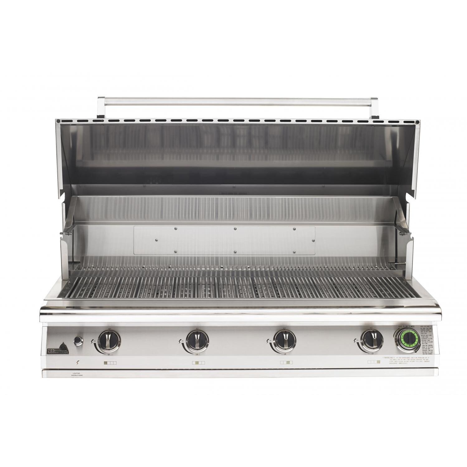 PGS T-Series Commercial 51-Inch Built-In Natural Gas Grill With Timer - Open Hood thumbnail
