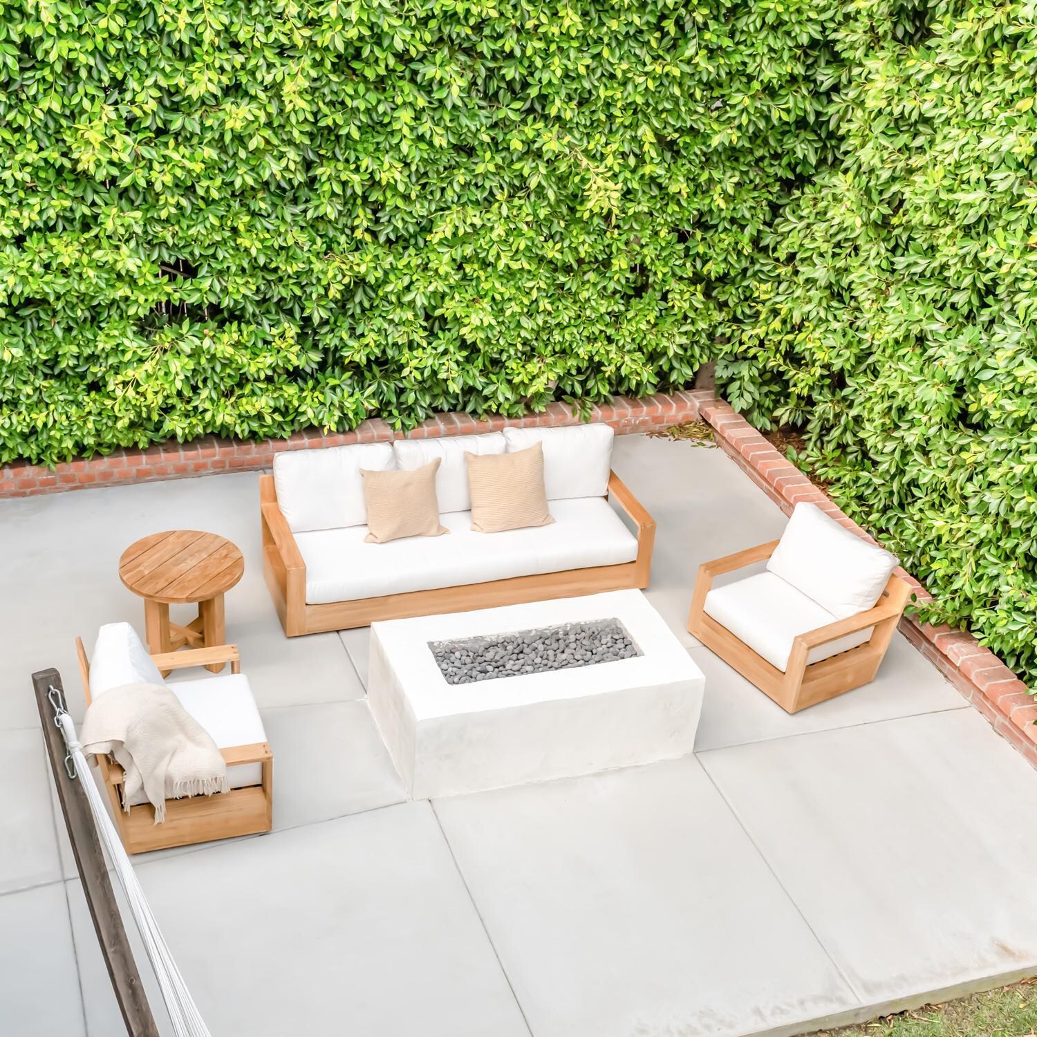 Teak + Table Atlantic Teak Patio Club Chair in Granite - Lifestyle thumbnail