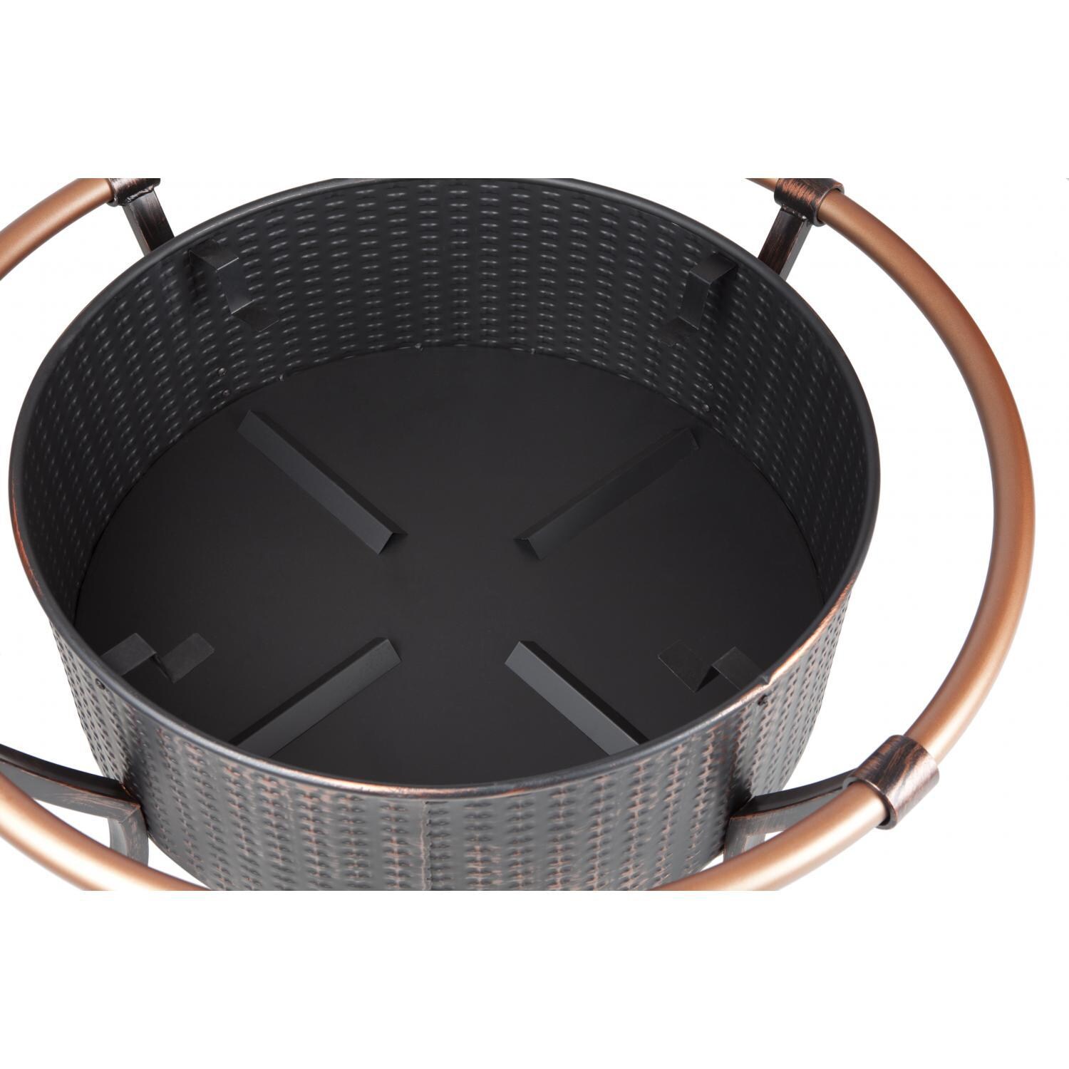 Ultimate Patio Copper Rail 27-Inch Wood-Burning Fire Pit - Fire Bowl thumbnail