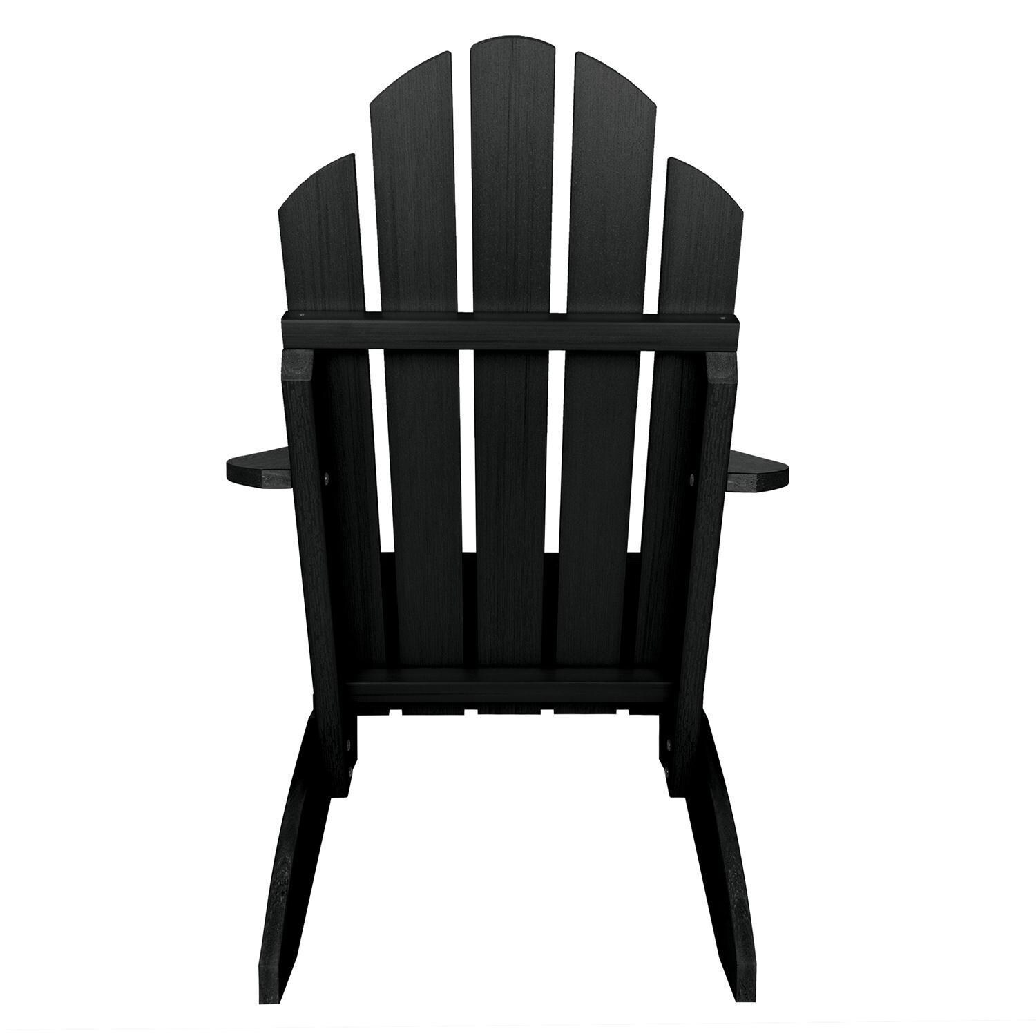 Lakeview Paradise Key Adirondack Chair - Black - Back View thumbnail