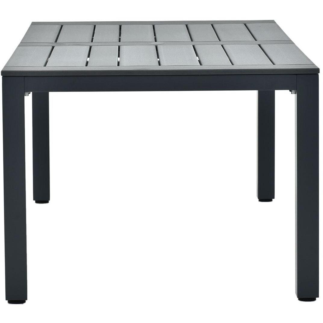 Everglades 71 Inch Polyresin Dining Table by Lakeview Outdoor Designs - Side View - White Background thumbnail