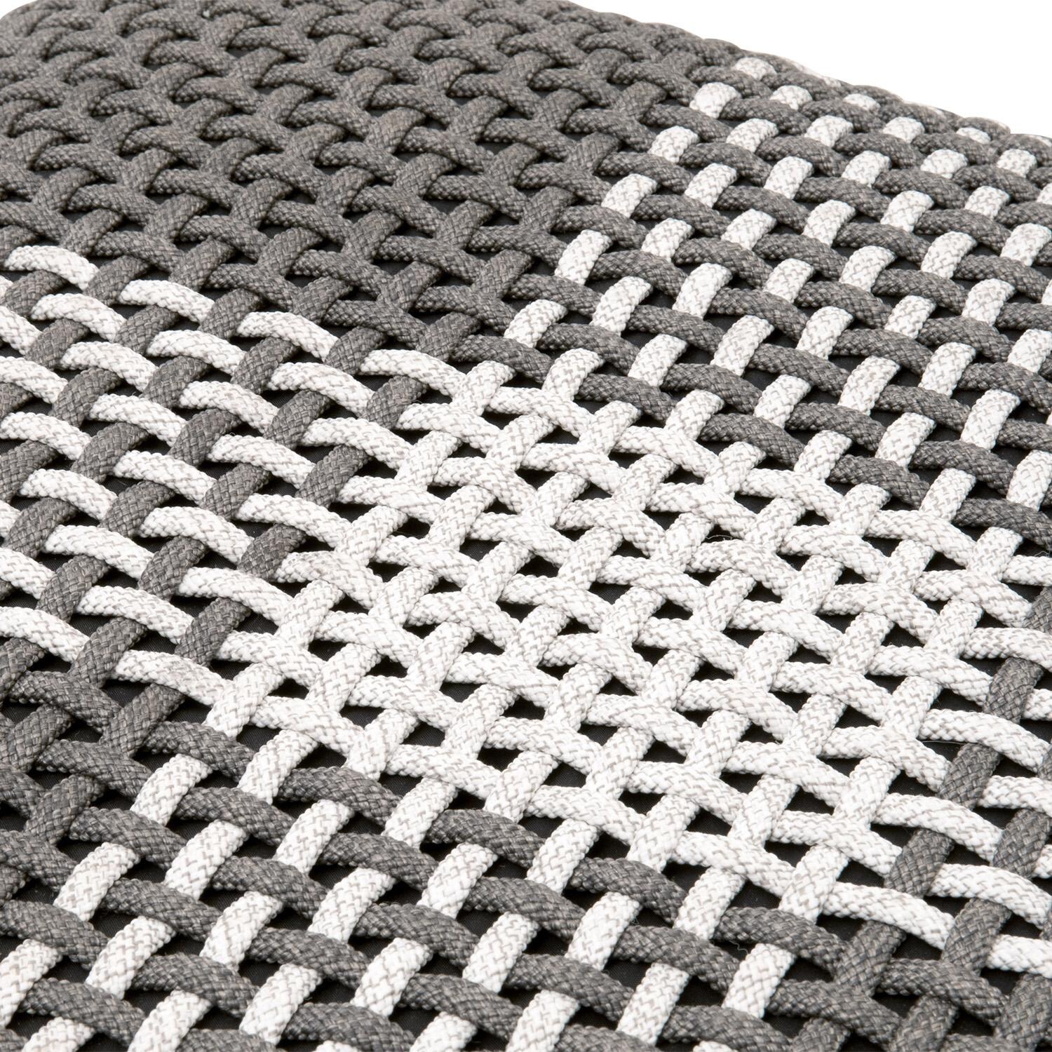 Lakeview Cocoa Way Dove Woven Rope Accent Cube - Top View thumbnail