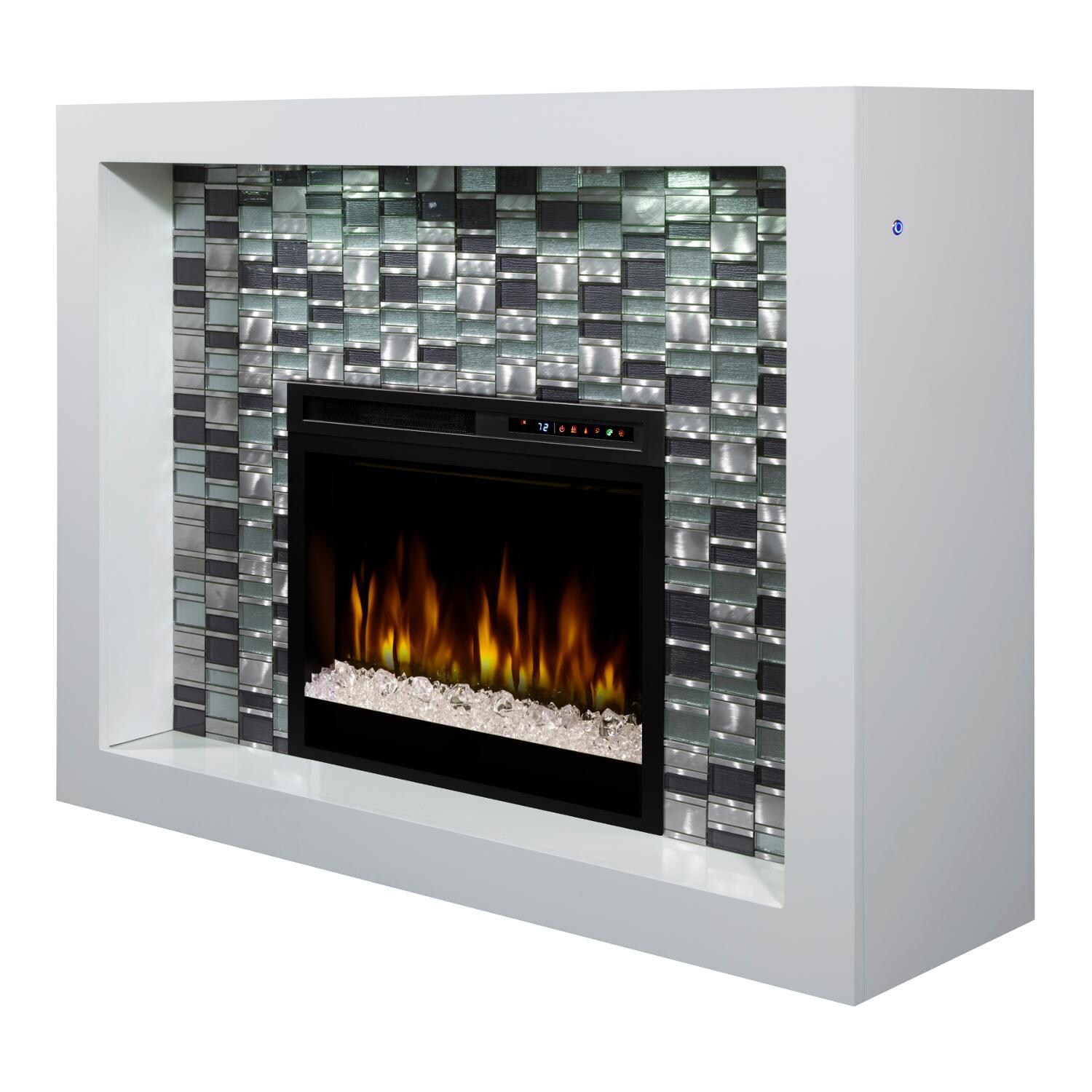 Dimplex - GDS28G8-1944W - Crystal 58-Inch Electric Fireplace Mantel - Acrylic Ember Bed - White thumbnail
