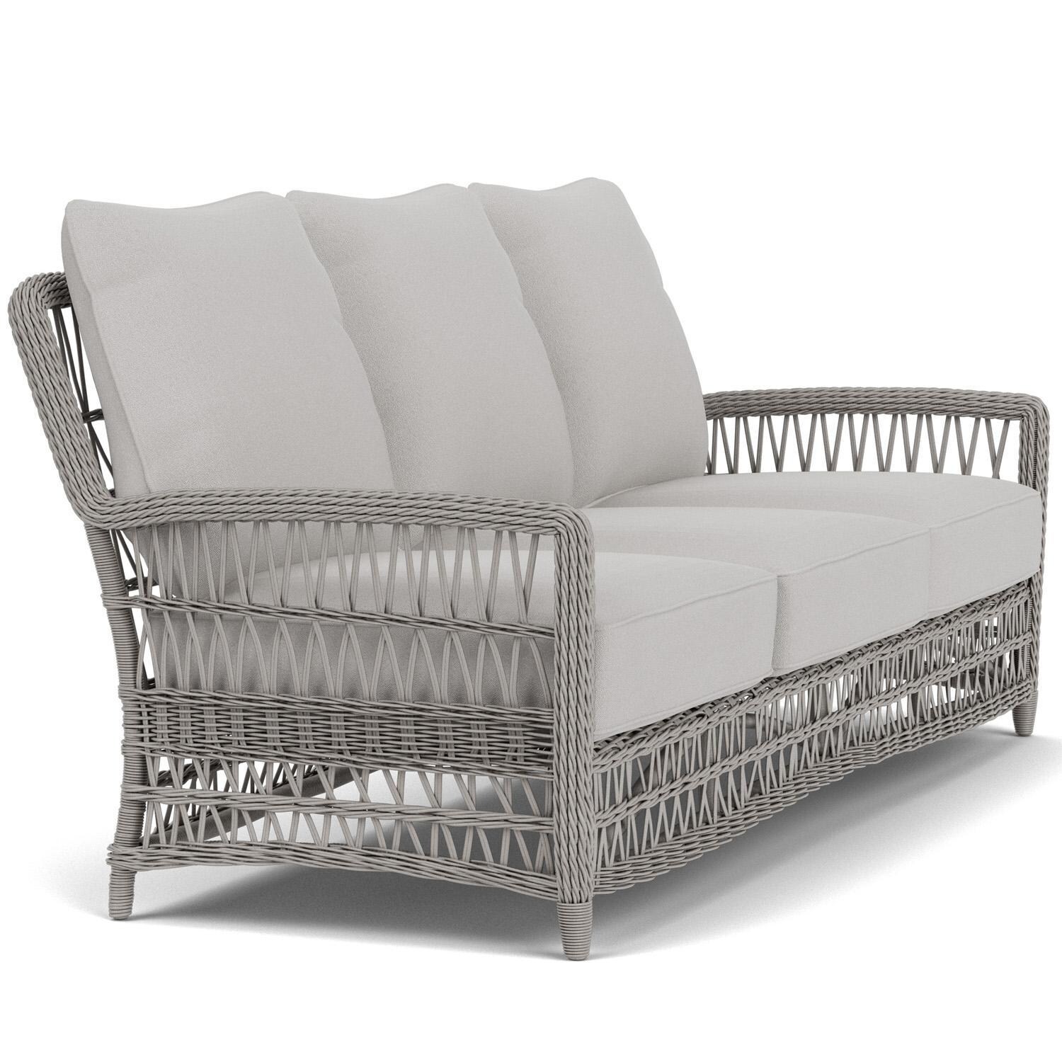 Lloyd Flanders Mackinac Sofa in Putty Finish with Tundra Dove Fabric - Right Side thumbnail