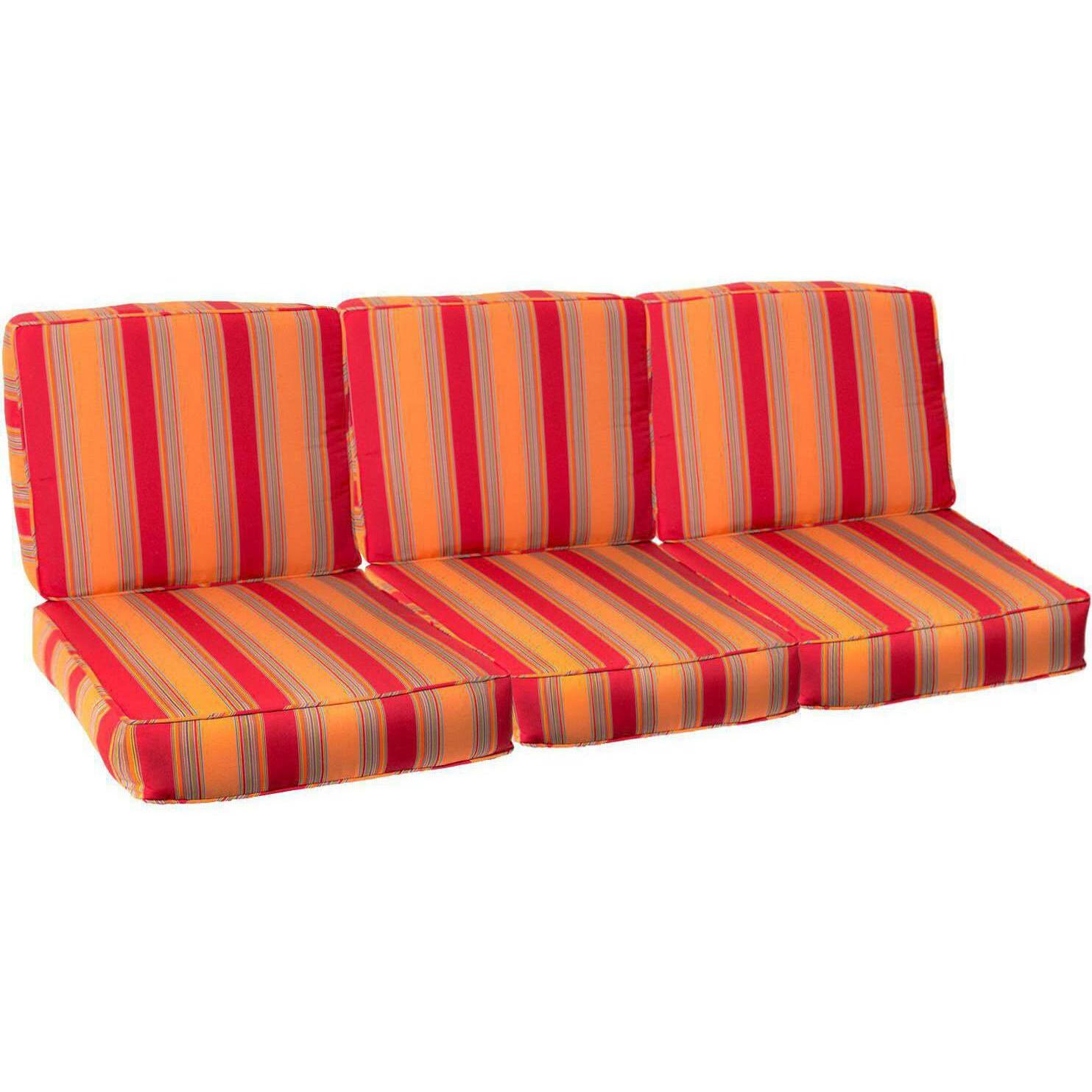 Small Replacement Sofa Cushion Set With Piping - Bravada Salsa thumbnail