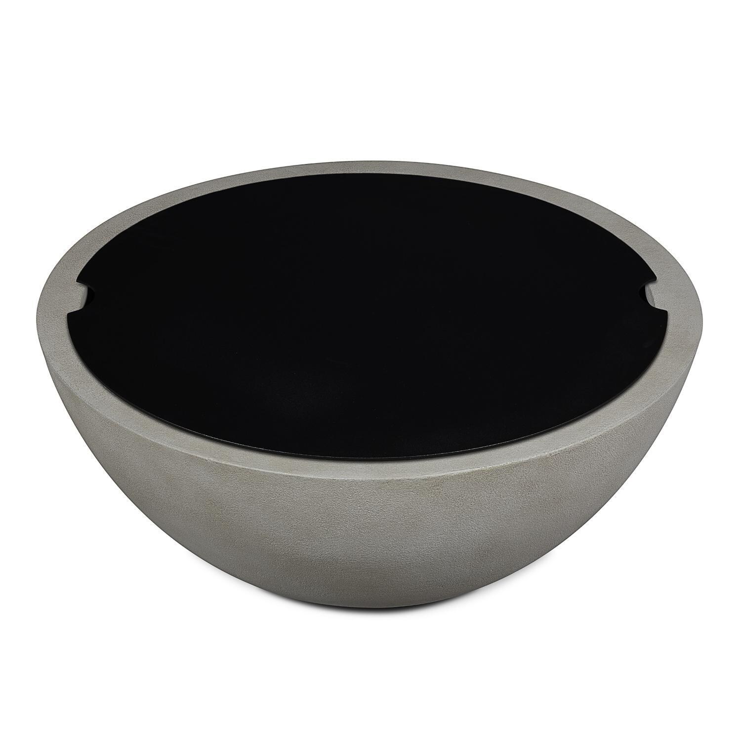 BBQGuys Signature 358-BK 34-Inch Round Aluminum Fire Bowl Lid - Fits 38-Inch Dustyview Fire Bowls - Black - Display - White Background thumbnail