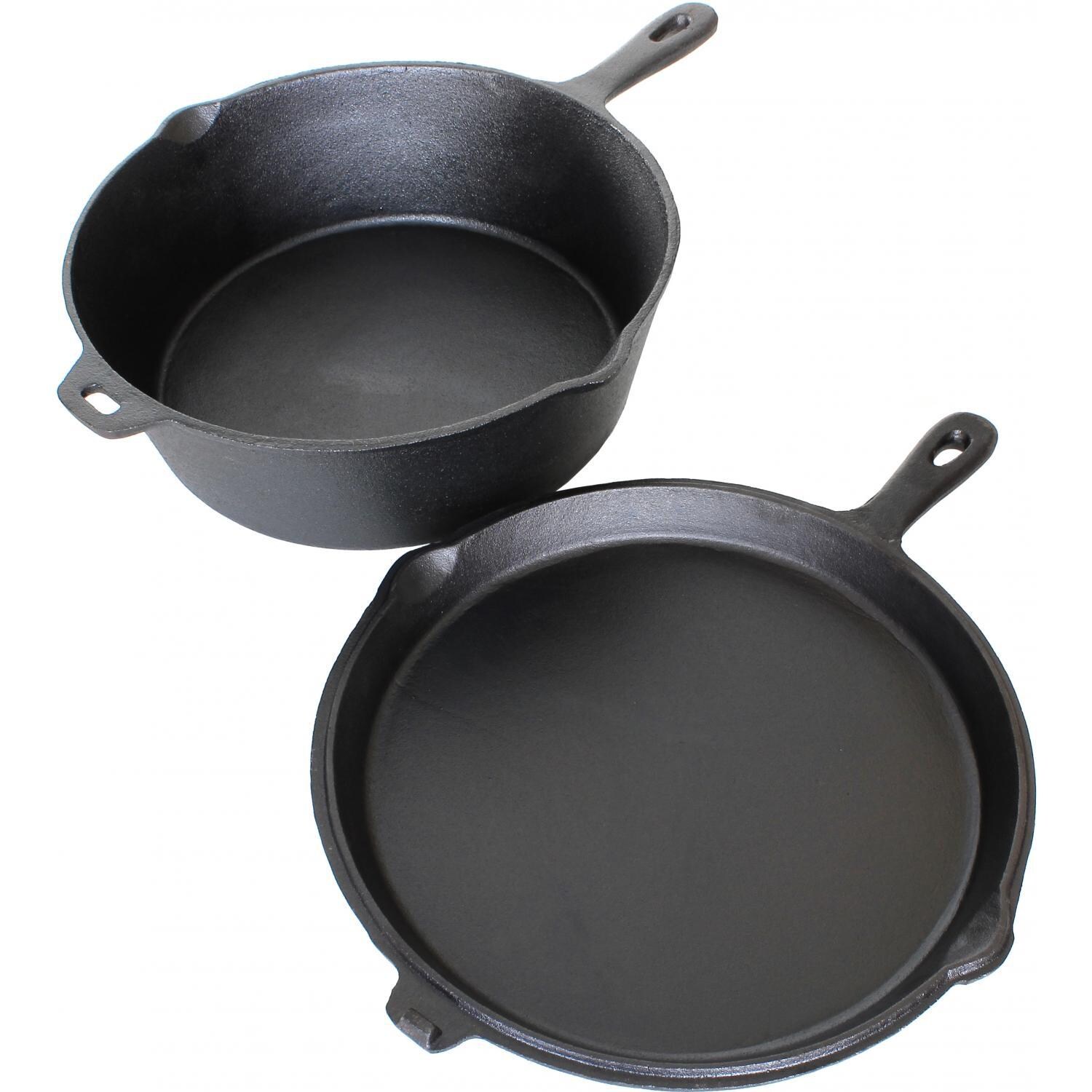 Cajun Cookware 6-Quart Seasoned Cast Iron Combo Cooker - Open View thumbnail