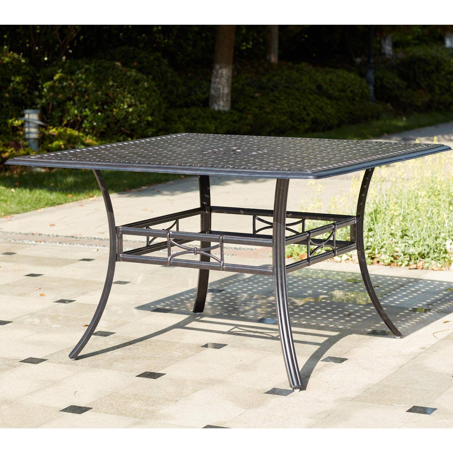 Darlee 201650-9PC-88WCH Madison Cast Aluminum 60 Inch Square Counter Height Dining Table thumbnail