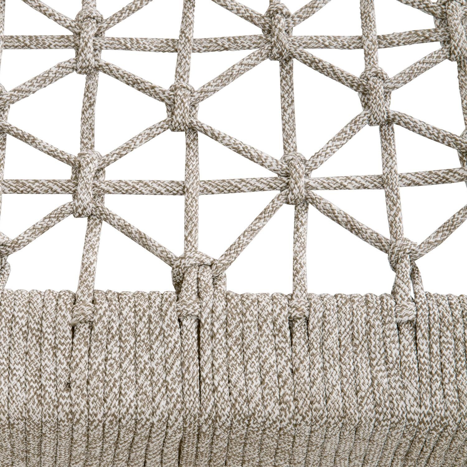 Lakeview Heritage Way Taupe & White Woven Rope Console Table - Base Detail thumbnail