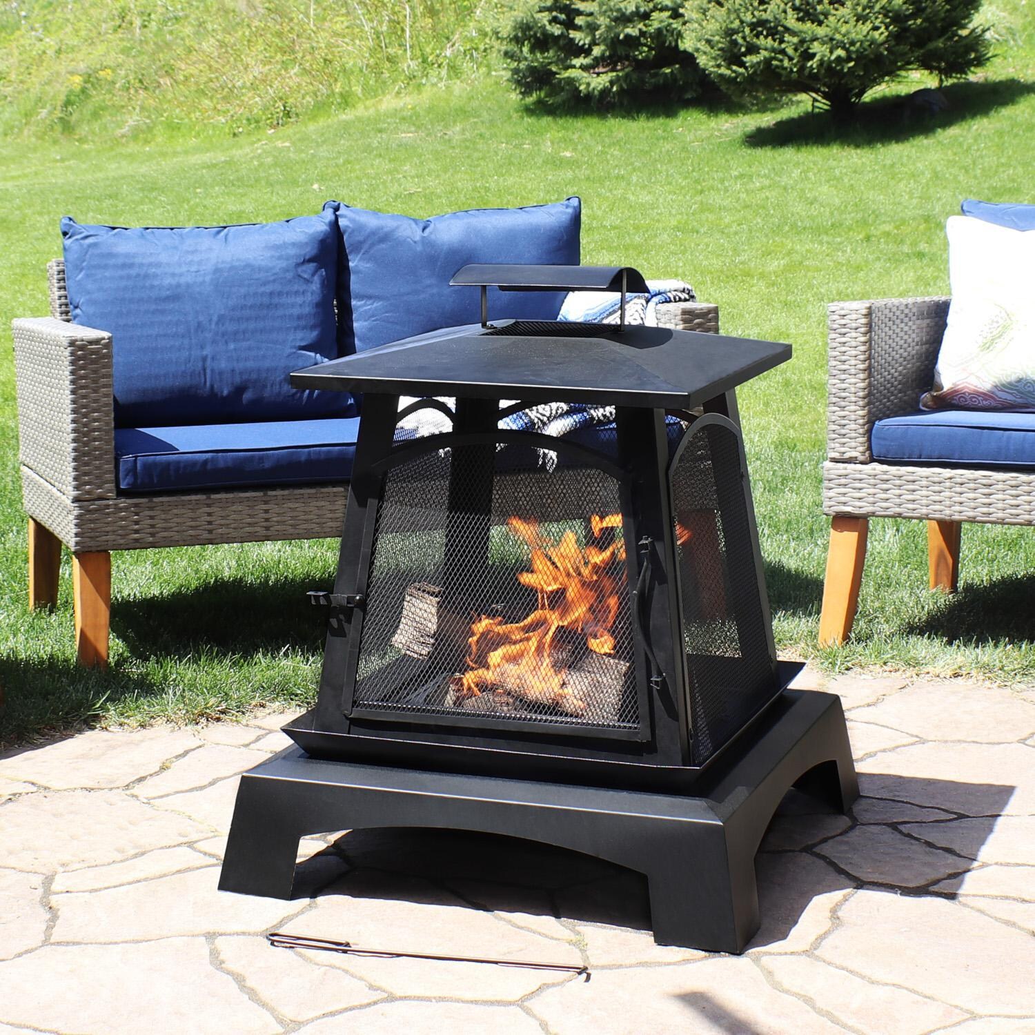 Ultimate Patio 28-Inch Steel Pagoda Wood Burning Fire Pit thumbnail