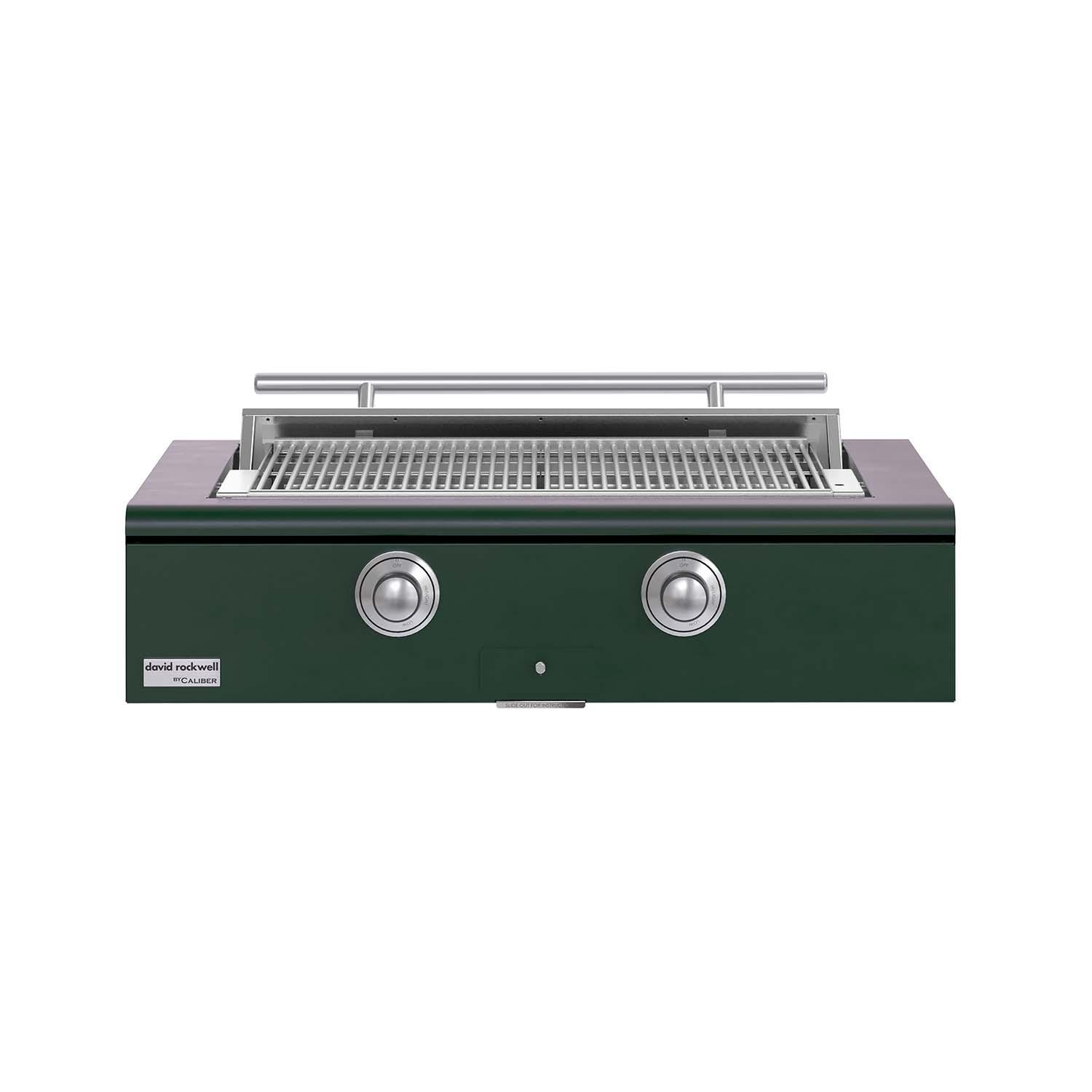 Caliber CRG-42BN00-A-086-H04 42-in Natural Gas Built-In Rockwell Grill - Emerald w/ Stainless Steel Hardware - White Background thumbnail