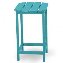 South Beach Aruba Recycled Plastic Wood 19 X 15 Inch Rectangular Patio Counter Height End Table By POLYWOOD