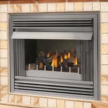 Napoleon Riverside 36-Inch Outdoor Built-In Propane Gas Fireplace W/ Millivolt Ignition And Brushed Stainless Steel Louvres - GSS36N image