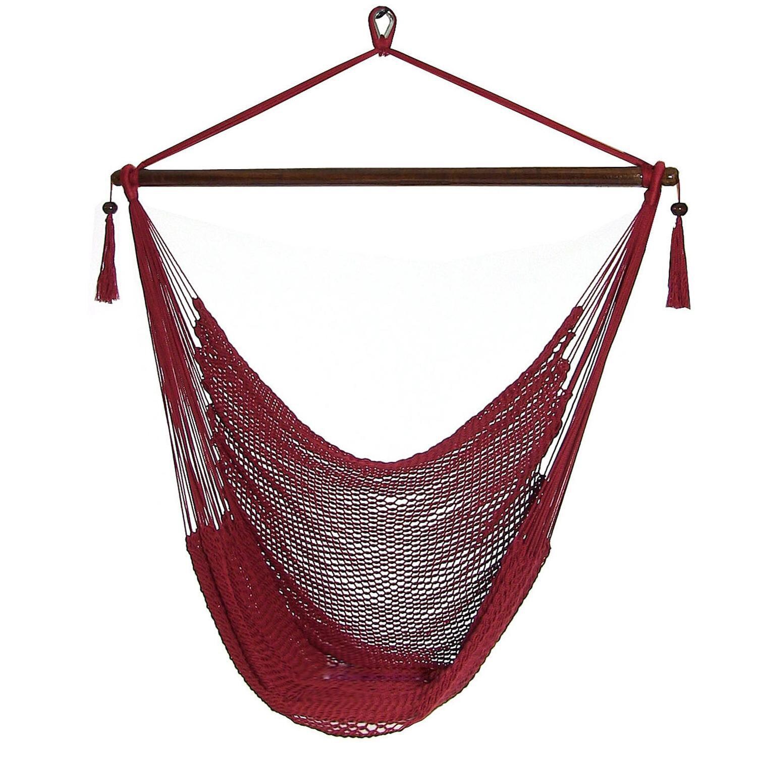 Ultimate Patio Extra Large Hanging Caribbean Hammock Chair - Red thumbnail