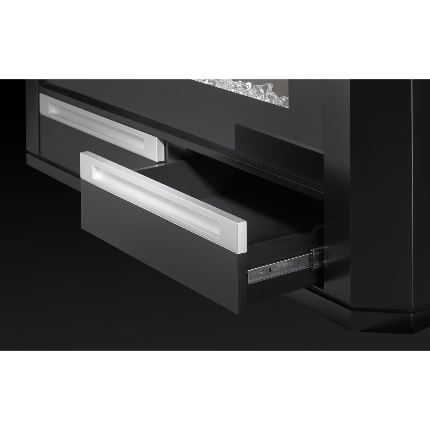 Napoleon NEFP42-1815B 54-Inch Alanis Electric Fireplace Media Console - Black - Storage Drawer thumbnail