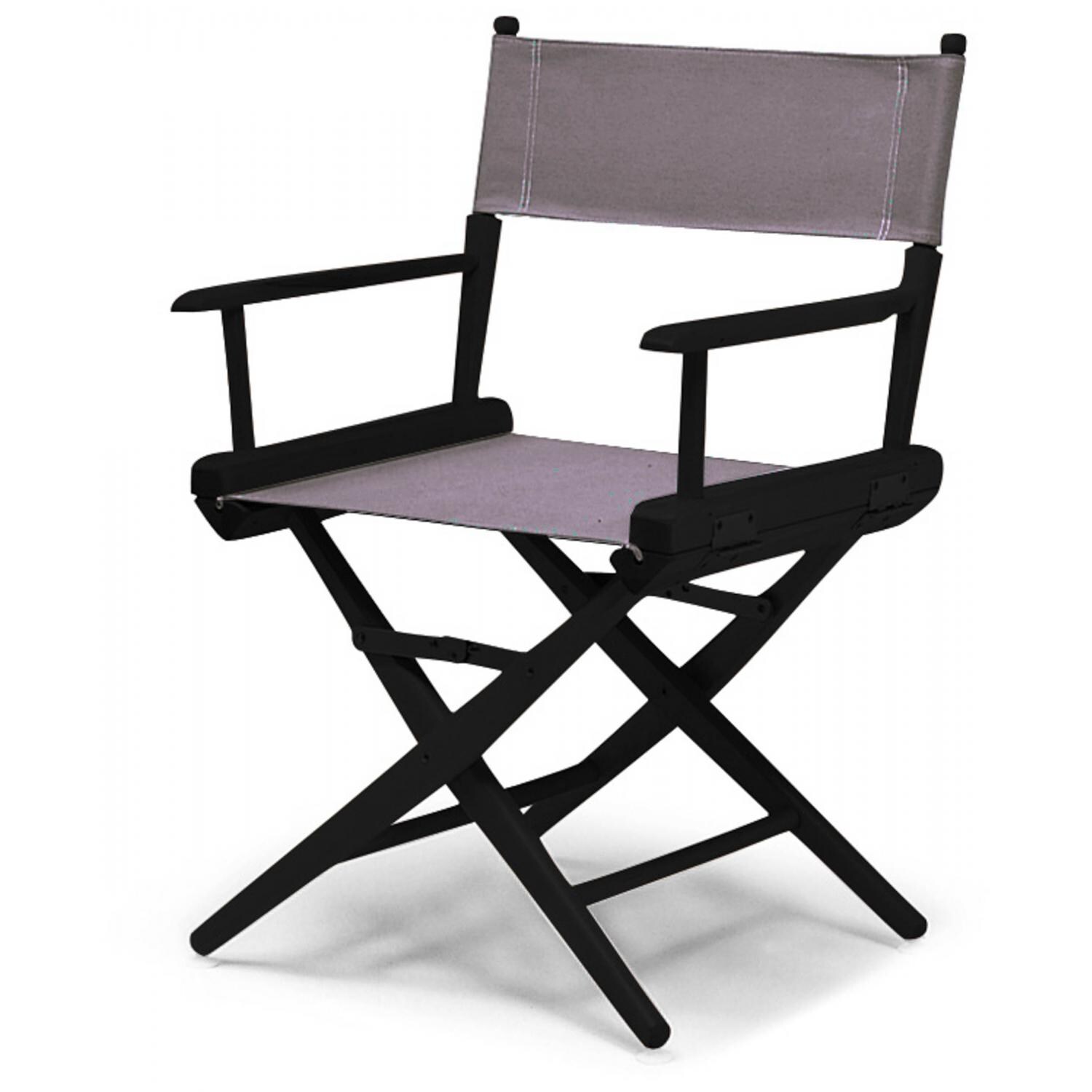World Famous Dining Height Director Chair By Telescope Casual - Black/Gray
