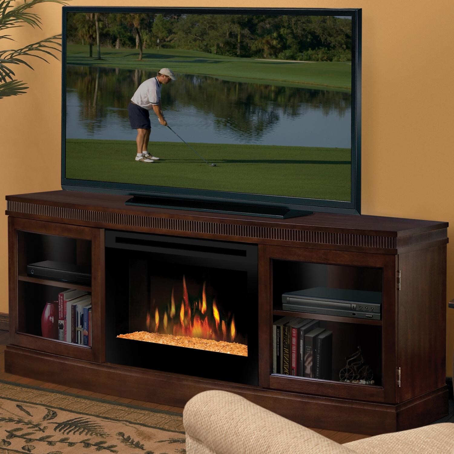 Dimplex Wickford 66 Inch Electric Fireplace Media Console With Glass Dimplex Wickford 66 Inch Electric Fireplace Media Console With Glass Embers Burnished Walnut Gds25g 1021bw Gas Log Guys