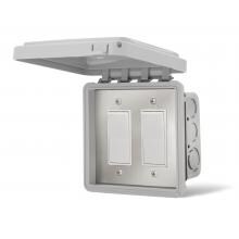 Infratech Dual On/Off Flush Mount Switch With Gang Box And Weatherproof Cover - 14-4415 image