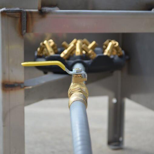 The St. Romain Cooker NG20SS 130,000 BTU Natural Gas Patio Burner And Stainless Steel Stand - Connection thumbnail