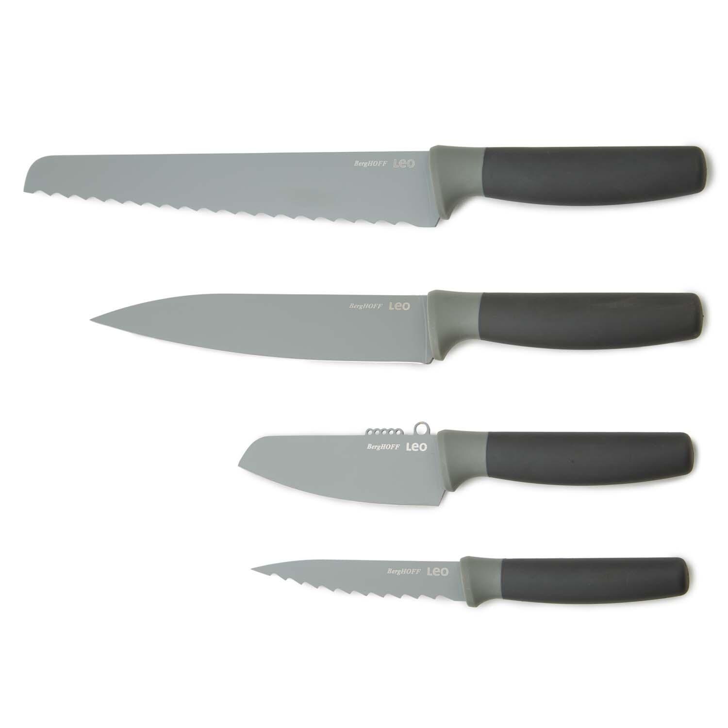 BergHOFF Balance 4 Pc Nonstick Knife Set - Recycled Material - White Background thumbnail
