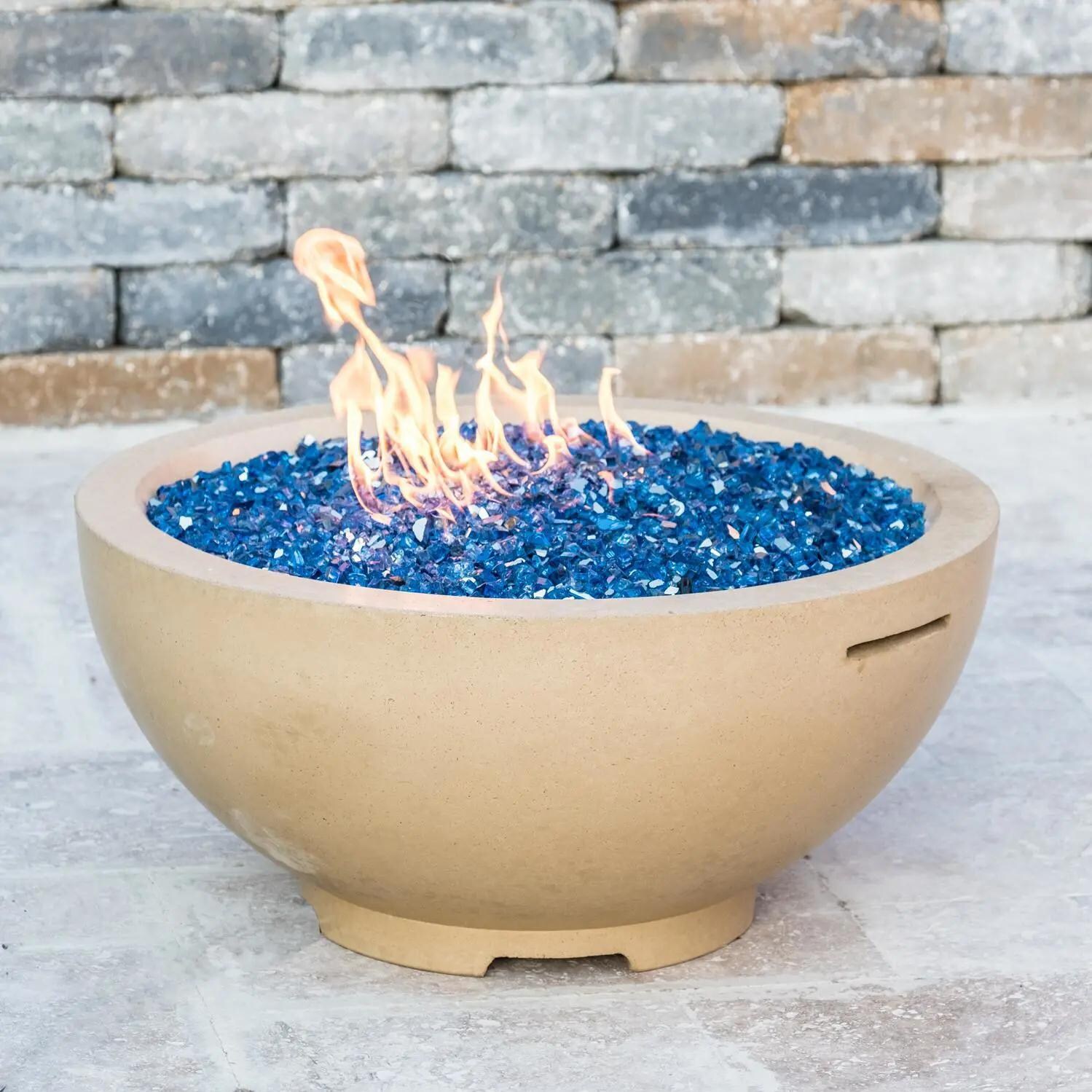 BBQGuys 32-Inch Propane Gas Fire Bowl - Tan